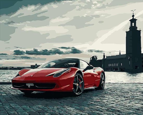 Schilderen op nummer Ferrari