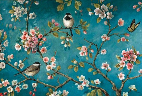 Schilderen op nummer Bloemen en Vogels