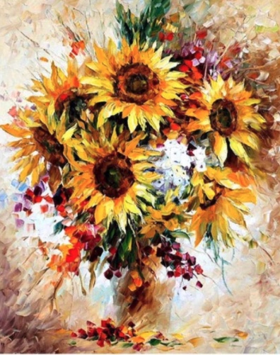 Schilderen op nummer Wilde Bloemen