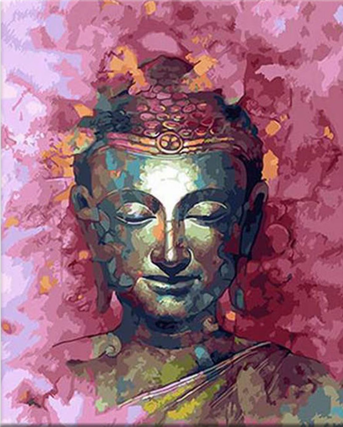 Schilderen op nummer Buddha Paars