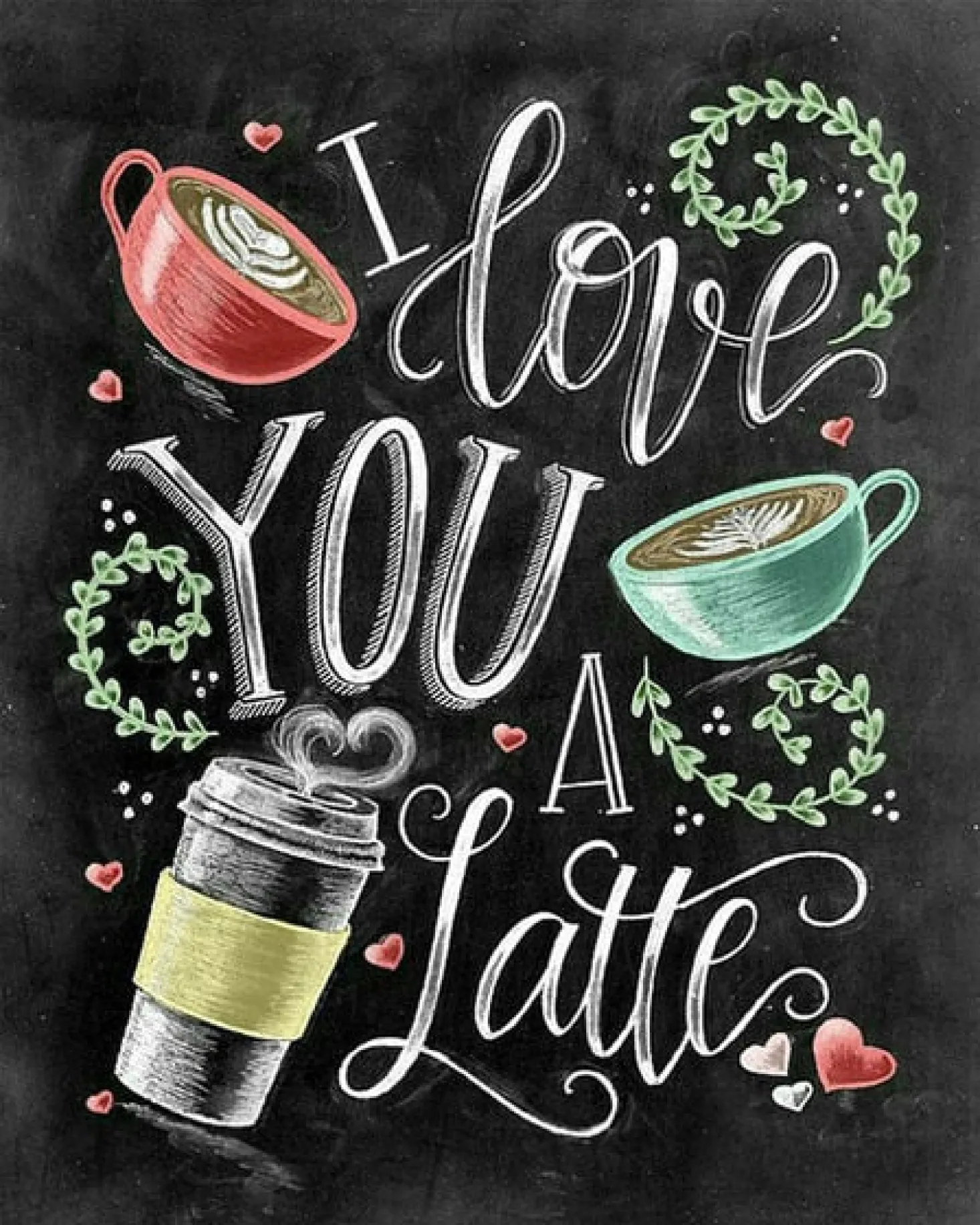 Diamond painting I Love Latte
